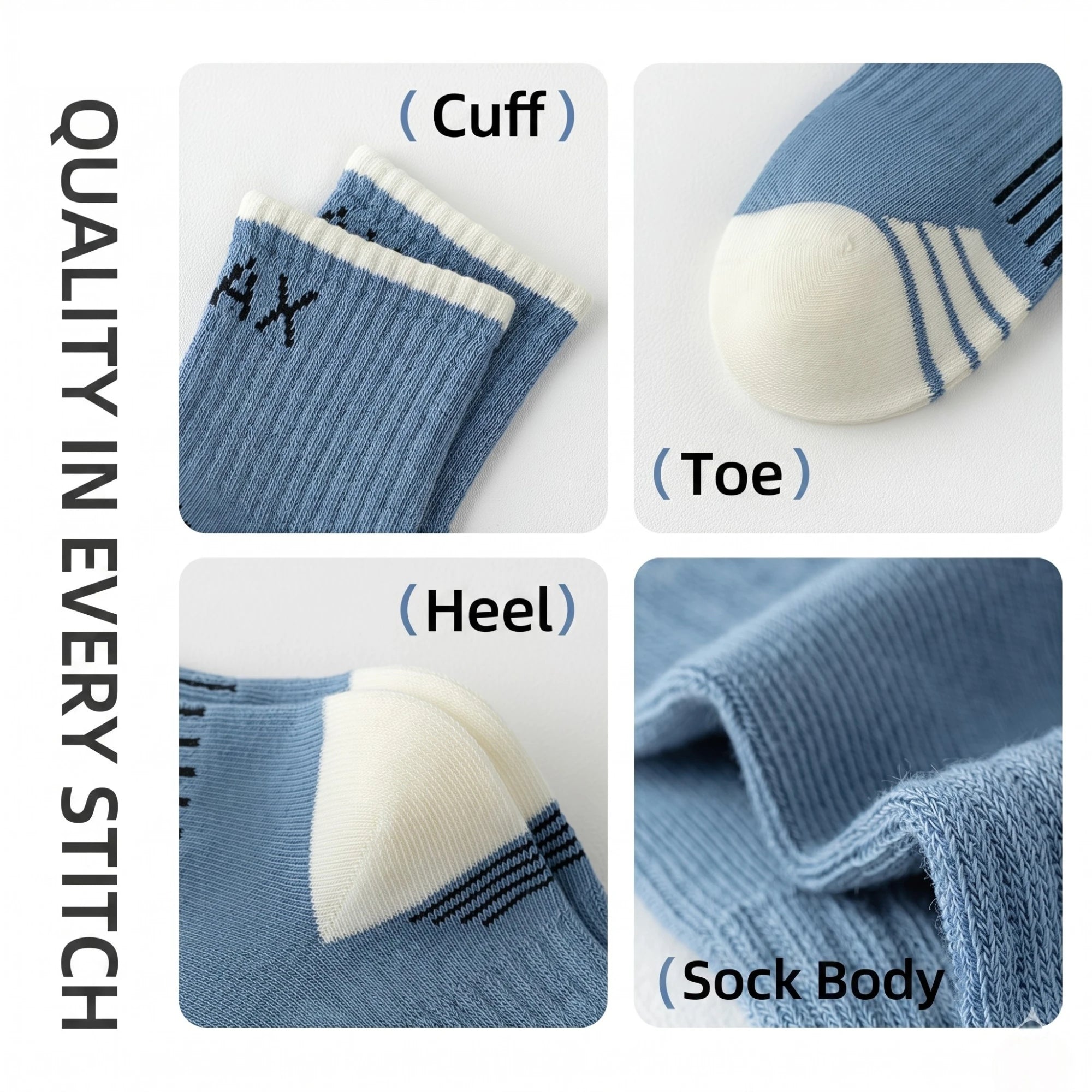 Premium Kids Active Crew Socks – Anti-Pilling & Seamless (5-Pack)