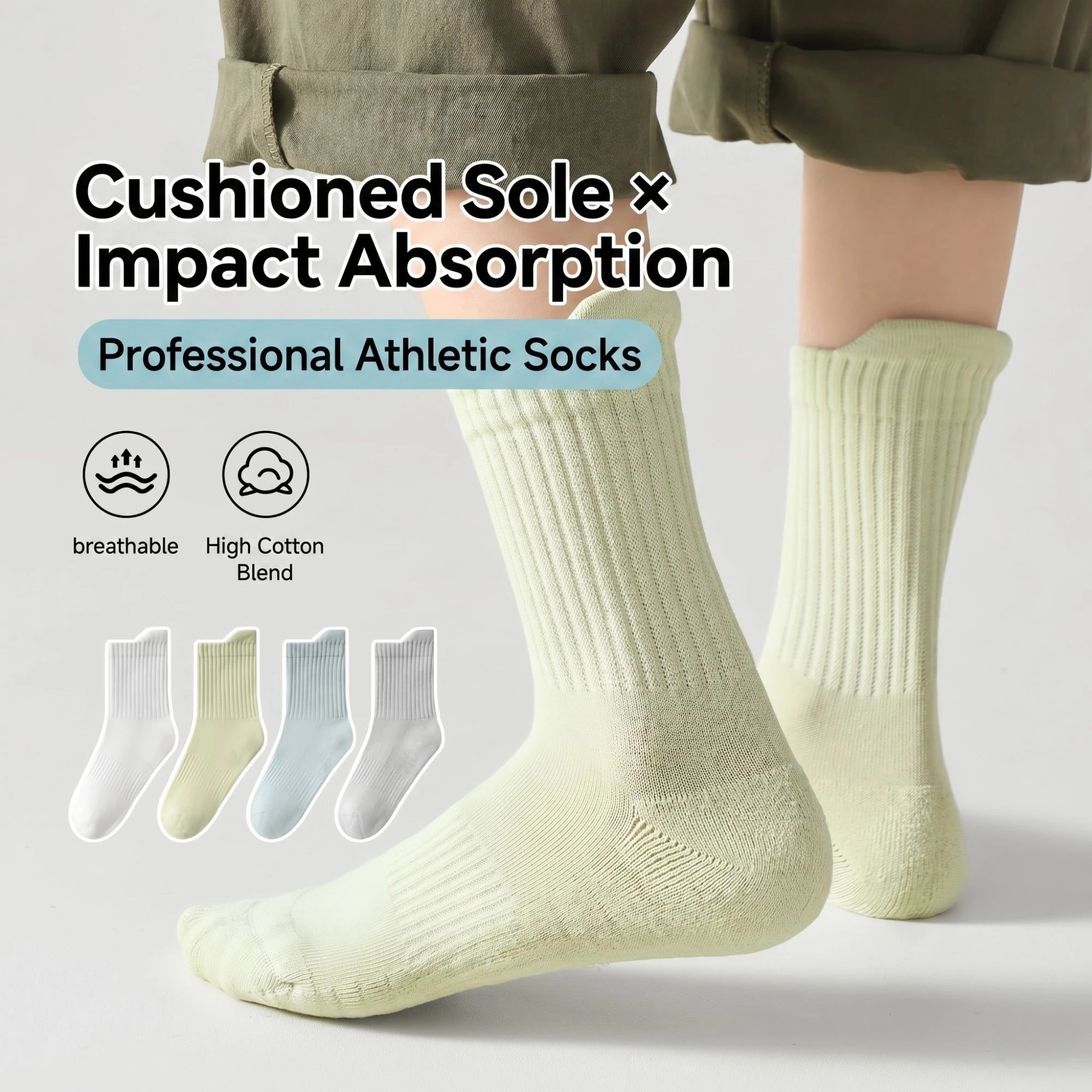 Premium Kids Cushioned Sports Socks – Seamless Toe (4-Pack)