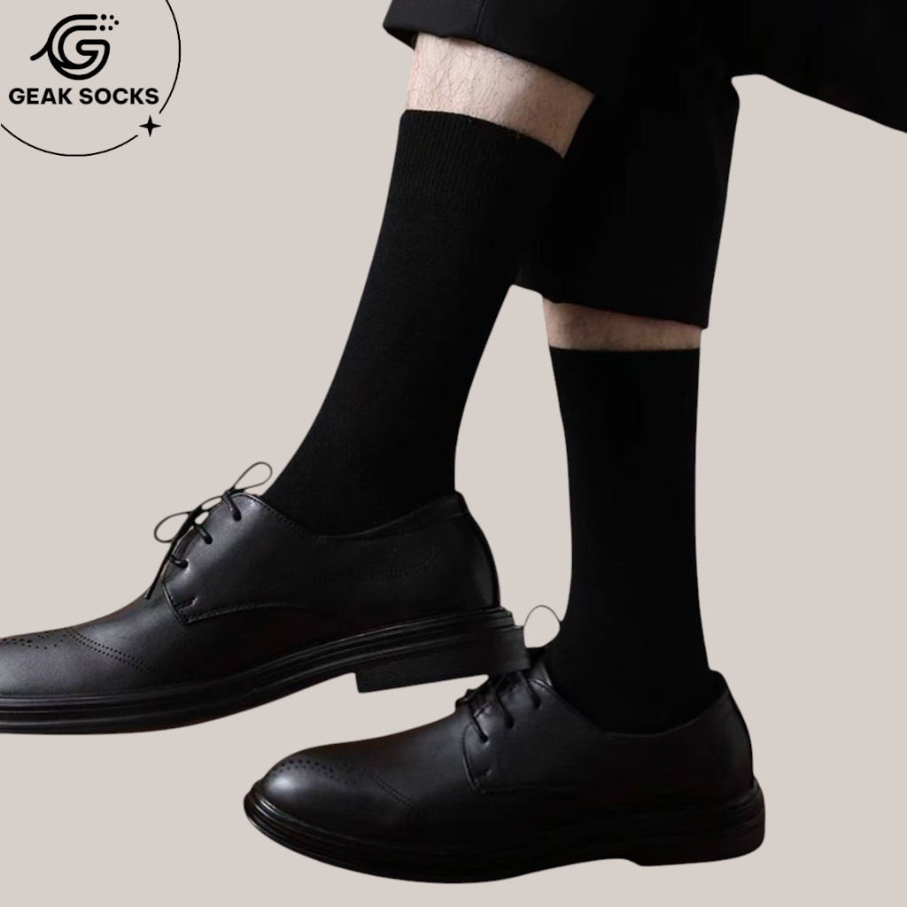 Premium Men's Seamless Dress Socks - 200-Needle, 7-Pair Assorted Pack